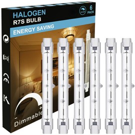 MISDOOD R7S J118mm T3 Halogen Light Bulbs, 120V 300W Type THalogen Bulbs LED Replacement, 4.6 Inch Long Double Ended Light Bulb for Work, Security,Landscape Lights, Dimmable 6 Pack