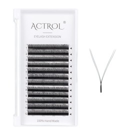 ACTROL YY Eyelashes Extension Lashes Black D Curl 0.07mm 8mm Lash Volume Extension Easy Fans Y Shaped Premade Soft Eyelashes Supply
