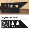 2PCS Multifunctional Angle Square Positioner 3D Woodworking Ruler Carpenter Scribing