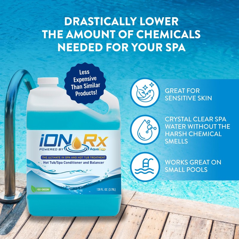 IONRX Hot Tub & Spa, Treatment, Conditioner, Balancer, Clarifier, Great