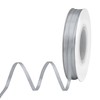 BVIEAKD Silver Satin Ribbon 1/8 inch x 50 Yards Double