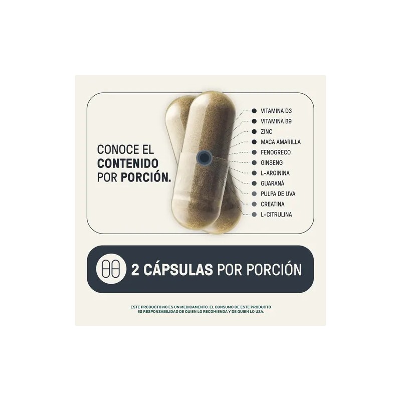 Testo Platinum Life 360+ 180 Cápsulas Fenogreco Ginseng Maca