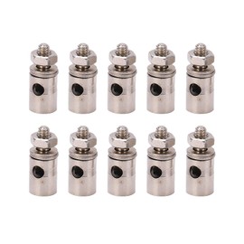 Alomejor 10pcs RC Push Rod Plug Adapter Stainless Steel 1.8 mm Servo Rod Connectors for RC Model Aeroplane