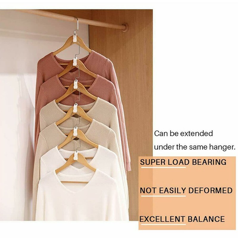 Uandhome Clothes Hanger Connector Hooks, 20PCS Cascading Clothes Hangers for
