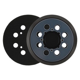 2Pcs 5 Inch Hook and Loop Orbital Sander Pad with 8 Dust Holes and 4 Screw Holes, High-Density Soft Rubber Sanding Pads Compatible with 5" Random Orbital Sanders, Durable Replacement Disc Base