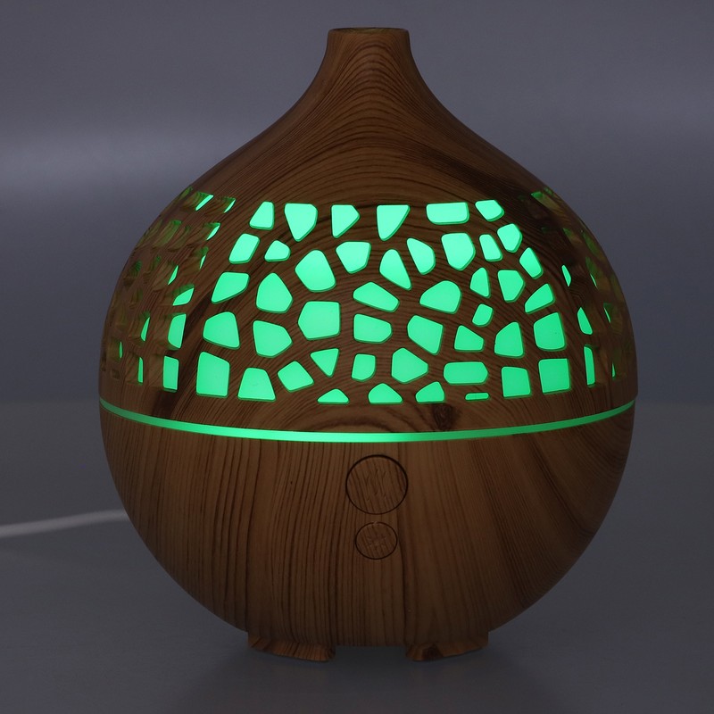 180ml Wood Grain Air Humidifier USB Charging Colorful Lights Air