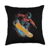 Freestyle Snowboarder Vector Throw Pillow