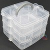 3-tier stacked compartment organizer, small compartment case, accessory organizer, cross-stitch thread case, parts box Parts organizer 2ea