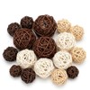 Rattan Balls 64 Pcs Decorative Balls with Natural Woven Texture,