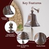 Solid Brass Wall Mounted Ship Hanging Bell for Reception, School,