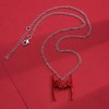 Sphers Necklace Women Red Crown Pendant Necklace