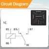 896H-1CH-S-R1 Automotive Relay (Pack of 2) - 12VDC 50AMP 5-Pin