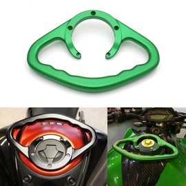 Motorcycle Rear Passenger Handles Handgrips Gas Tank Grab Bar Handlebar Fuel Tank Armrest Handle Grip 5 Holes for Kawasaki Ninja 250 300 ZX-6R Z250 Z300 Z750 Z800 Z1000 Z1000SX ER-6N/F(Green)