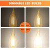 ALAMPEVER CA11 E12 LED Chandelier Light Bulbs 40W Equivalent, Dimmable