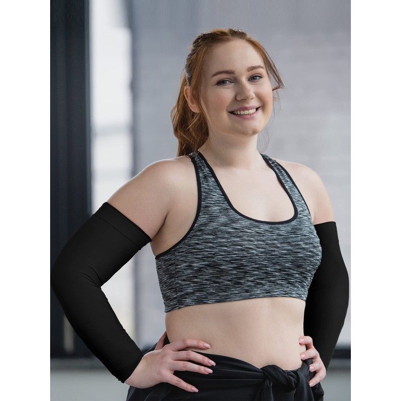 Foaincore 4 Pairs Plus Size Cooling Arm Sun Sleeves for