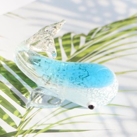 Hand Blown Glass Whale Sea Organism Crystal Ocean Animal Collectible Figurines Décor Statue Decorative Women Men Gift