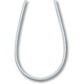 Native Treasure 26" Mens and Womens Tropical Summer Beach Surfer Necklace from the Philippines, White Ark Shells, Mens Beach Necklace