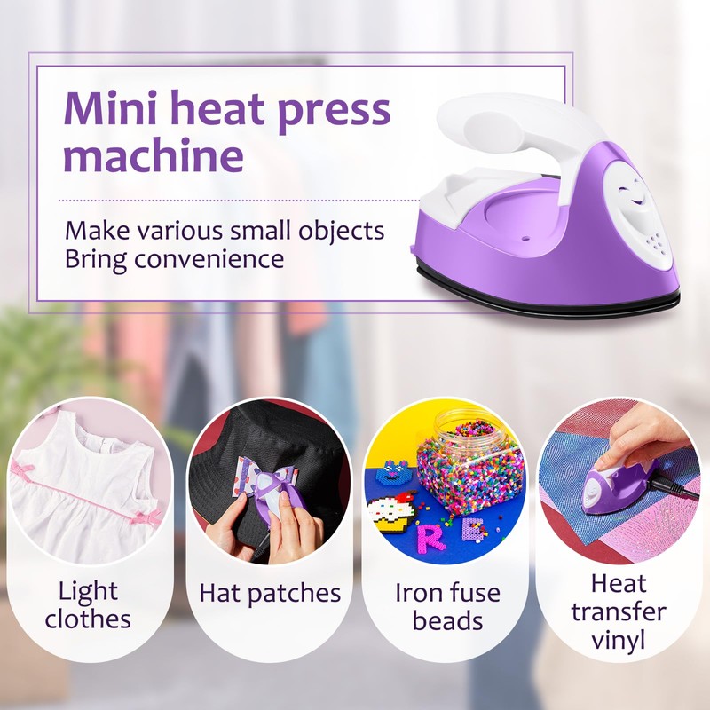 Honoson Mini Craft Iron Mini Heat Press Small Iron Portable