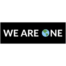 Vegamax We are One Planet Earth Waterproof Vinyl Bumper Sticker for Cars Trucks Laptop