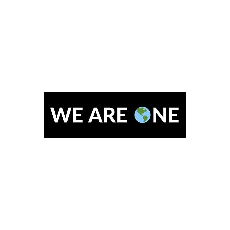 Vegamax We are One Planet Earth Waterproof Vinyl Bumper Sticker