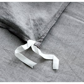 Eikei Washed Cotton Chambray Duvet Cover Solid Color Casual Modern Style Bedding Set Relaxed Soft Feel Natural Wrinkled Look (King, Tawny Port)