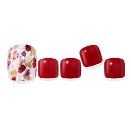 EdgeU Red Sun Stick-on Self Gel Pedicure / 엣지유 레드썬 붙이는 셀프 젤페디