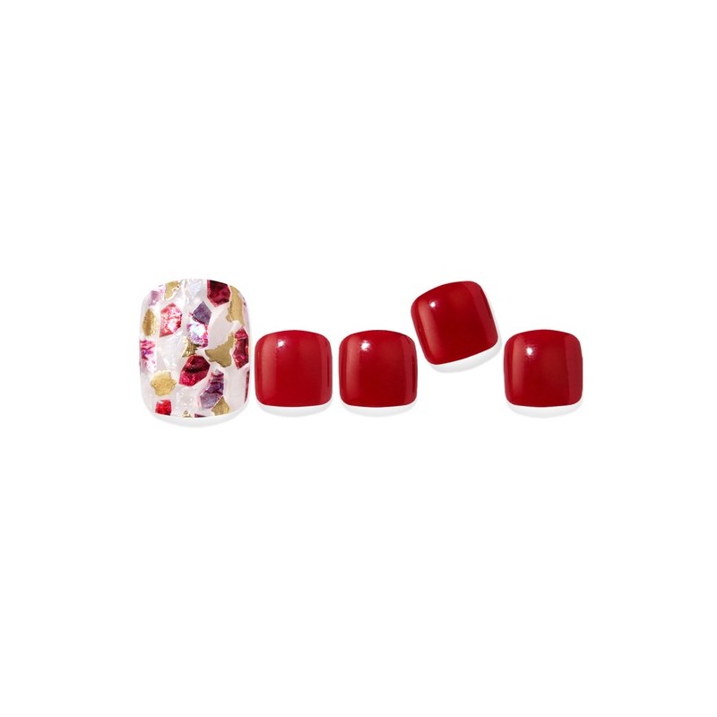 EdgeU Red Sun Stick-on Self Gel Pedicure / 엣지유 레드썬