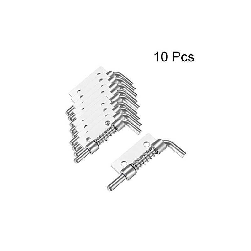 sourcing map 10pcs Carbon Steel Lock Bolt Spring Loaded Pin