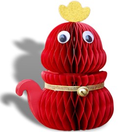 Year of The Snake 2025 Cute Ornaments, New Year Big Snake Baby Honeycomb Centerpiece, Lunar New Year Party Supplies, Chinese Mascot Zodiac Gift Holiday Present Home Office Desk Table Decor
