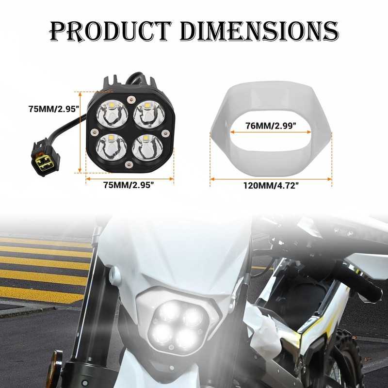 OICCTBF Upgrade LED Headlight Kit with White Cover,Plug N Play