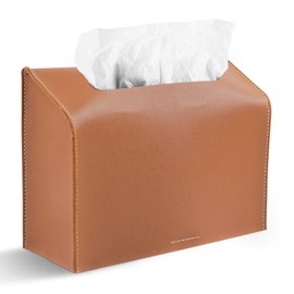 Haecsfl Leather Cover for Disposable Paper Hand Towel Box, Compatible with Kleenex Paper Hand Towel(1-Brown)