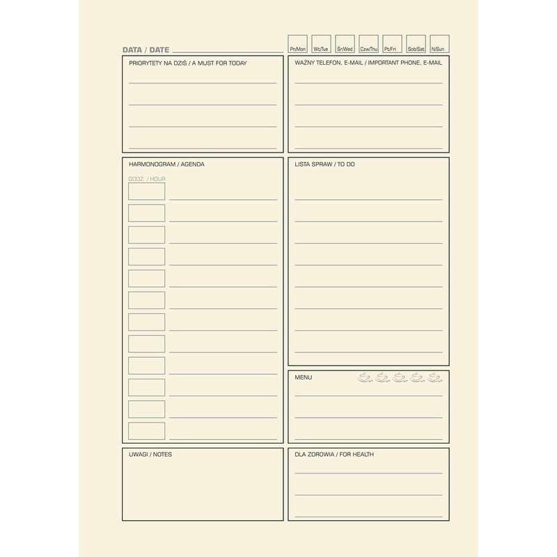 DONAU LIFE 1370001FSC-10 Notebook / Notepad Squared with Organiser 80