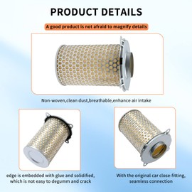 AHL Motorcycle 13780-01D00 HFA3503 Air Filter Apply to Suzuki GS500 1989-2009/ GS500E 1988-2002/ GS500F 2004-2010/ GSF250 N/ZM/P/NP/ZP/R/NR Bandit (GJJ) 74A7