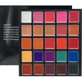 Paleta de brillo de labios de 25 colores, hidratante de larga duración, resistente al agua, mate, paleta de labios, maquillaje