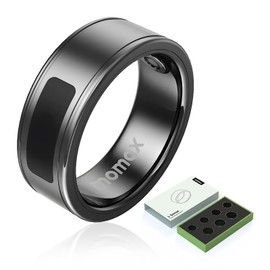 MOMAX 1-Sense Smart Ring, All-in-One Health Sleep Tracker, Touch Control, IP68 Waterproof, No APP Subscription, Health Tracker Ring for Men&Women, Android & iOS Compatible