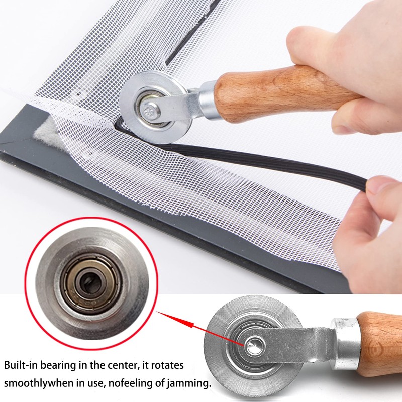 BAYTORY 3Pcs Screen Tool, Window Screen Spline Roller Tool with