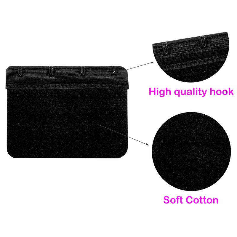 Tamlien Bra Extender 4 Hook Soft and Comfortable Bra Strap
