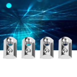 Marhynchus Pack of 50 T-sliding nuts, T-slot nuts according to European standard, spring nuts, fasteners for aluminium profiles (M6)
