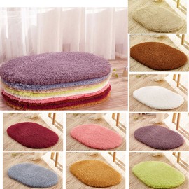 RK-HYTQWR Absorbent Soft Bedroom Bathroom Floor Non-Slip Door Bath Mat Shower Rug 30 * 50Cm,Silver Gray 30X50Cm Oval Carpet,Silver Gray