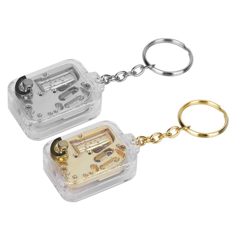 2pcs Mini Music Box Key Chain Exquisite Pendant Key Chain