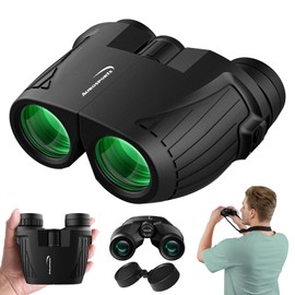 Aurosports Compact Binoculars for Adults and Kids 15x25cm High Performance Binoculars for Bird Watching Easy Focus Small Binoculars with Low Light Vision for Travel