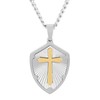 STEEL NATION JEWELRY Men's Stainless Steel Shield with Flared Pointed