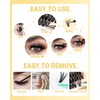 NAGARAKU Individual Eyelash Clusters, 40D, 50D, Mega Volume DIY Set,
