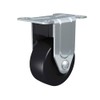 TCH Hardware 3" Rigid Caster with Black Rubber Tire