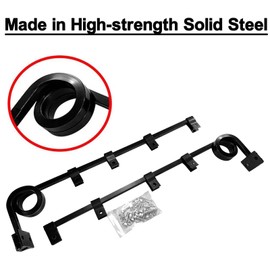 BST BSSP Pair Straight Mud Flap Hangers Kit Suspension 2 Coil Dampening Springs Semi Truck Mudflaps Steel Bracket,w/Aluminum Mud Flap Reflector for Universal Trucks Trailers, RVs Kenworth Peterbilt