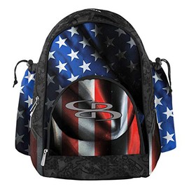 Boombah Tyro Baseball/Softball Bat Backpack - 20" x 15" x 10" - USA Black Ops Black/Royal Blue/Red