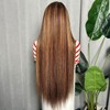 SIFULAN 13x4 Straight Highlight Lace Front Human Hair Wigs 180%