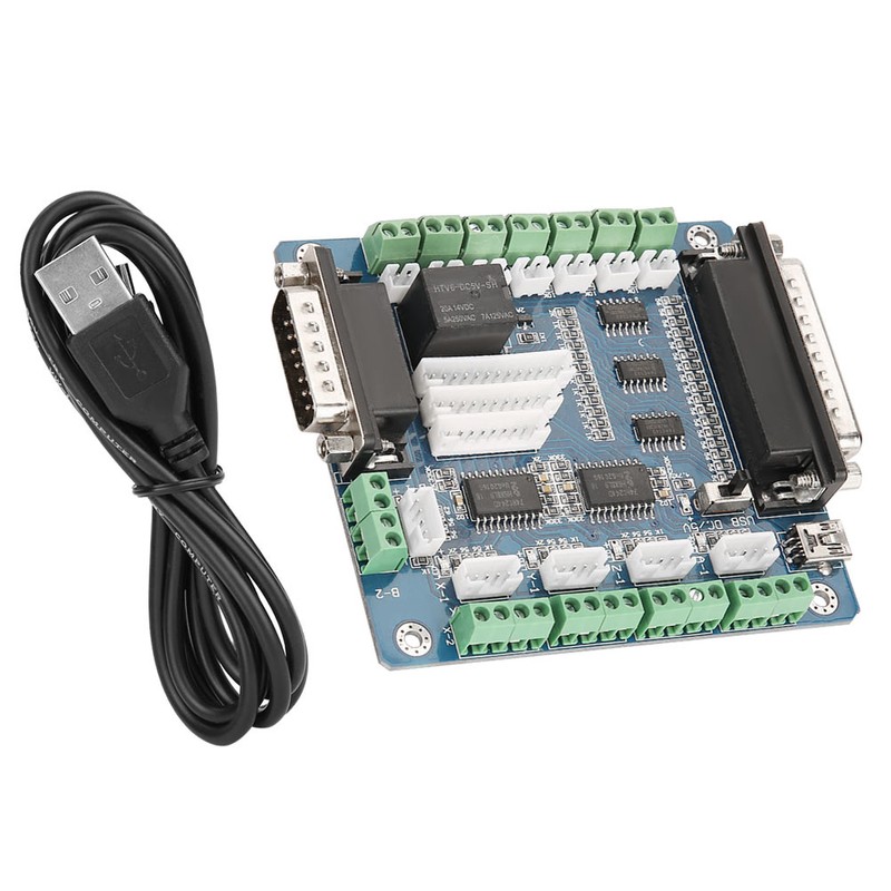 MACH3 Interface 5 Axis CNC Stepper Motor Driver Controller Breakout