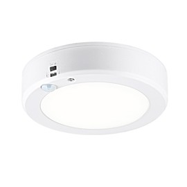 LIT-PaTH Battery Powered Motion Sensor LED Ceiling Lights, 6.1inch 5000K Battery Operated Flush Mount Light, 140 Lumens Wireless Ceiling Lamps for Closet Pantry Laundry, 1-Pack(Battery Not Included)
