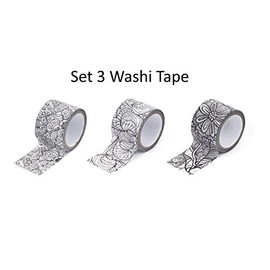 KIKKERLAND Colour Your Own Washi Tape Small Set 3